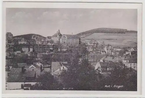 61349 Ak Aue im Erzgebirge Totalansicht um 1945