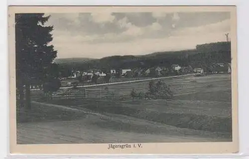63162 AK Jägersgrün im Vogtland - Totalansicht, Bahnpost 1925