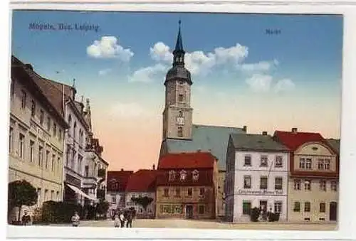 41917 Ak Mügeln Markt Kolonialwarenladen 1926