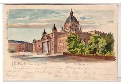 5/17 Ak Lithographie Leipzig Reichsgericht 1900