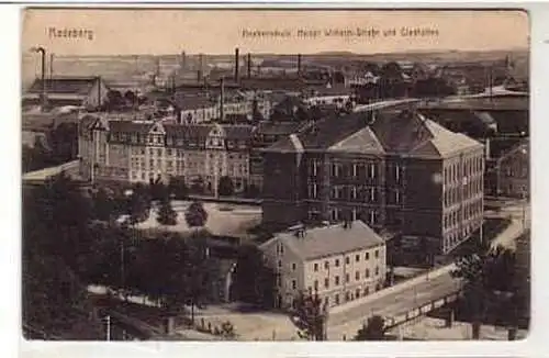39235 Ak Radeberg Knabenschule und Glashütten 1913