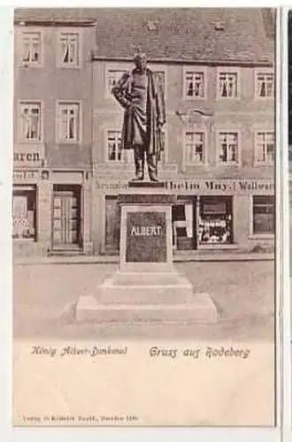 39628 Ak Gruß aus Radeberg König Albert Denkmal um 1905