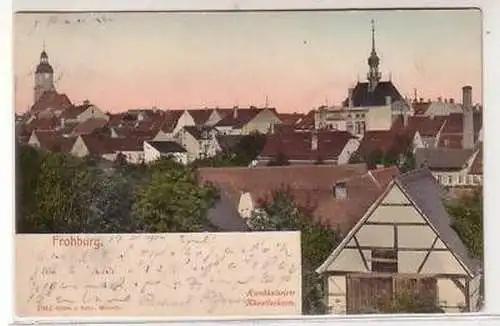 41390 Künstler Ak Frohburg Totalansicht 1904