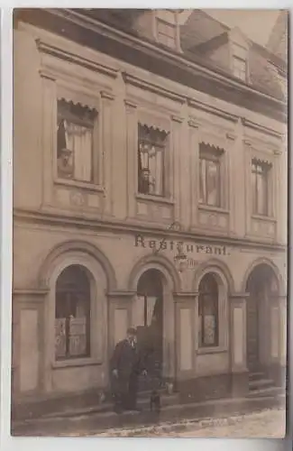 39691 Foto Ak Aue ? Restaurant Edmund Rau um 1910