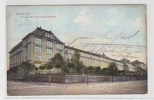 35432 Ak Dresden Kaserne des 1. Grenadierregiments 1907