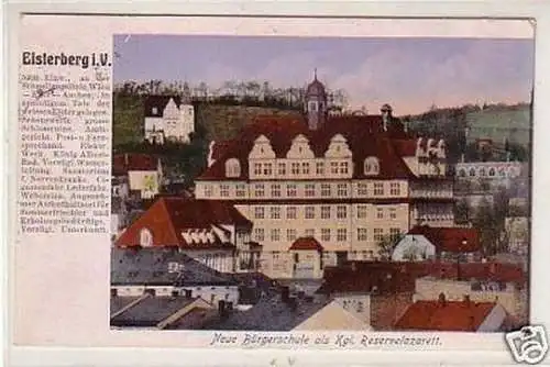 27249 Ak Elsterberg i.V. Neue Bürgerschule 1915