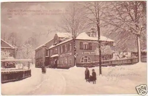 28200 Ak Gasthof Kuhschnappel im Winter um 1925