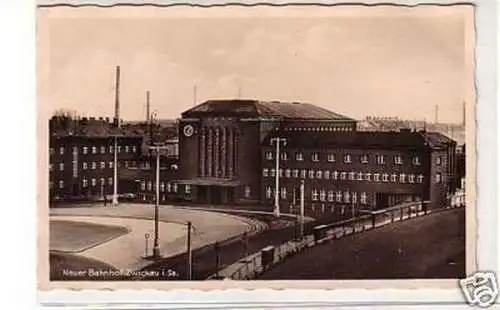 28401 Ak Zwickau Neuer Bahnhof 1937