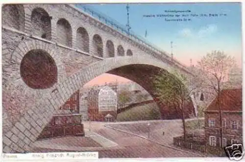 25676 AK Plauen König Friedrich August Brücke 1917