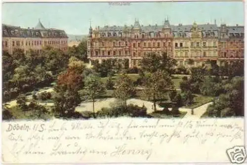 24171 Ak Döbeln in Sachsen Wettinplatz um 1910