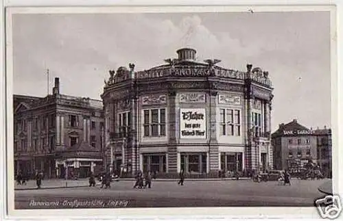 25072 Ak Leipzig Panorama Großgaststätte 1937