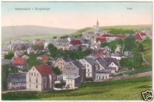 24937 Ak Hartenstein im Erzgebirge Totalansicht 1908
