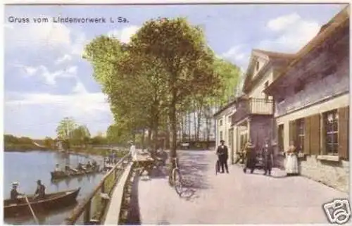 20313 Ak Gruss vom Lindenvorwerk in Sachsen 1914