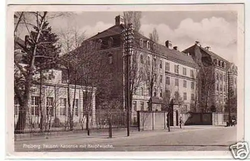 21736 Ak Freiberg Hausen Kaserne mit Hauptwache 1939