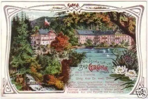 20807 Ak Waldsanatorium Bad Grüna Erzgebirge i. Sa 1909