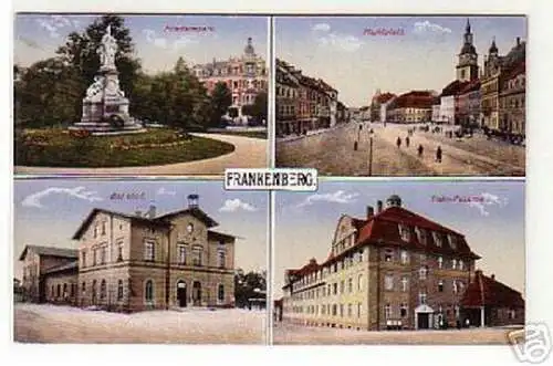 15050 Mehrbild Ak Frankenberg Bahnhof usw. um 1915