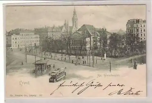 10/25 Ak Leipzig am Fleischerplatz 1899