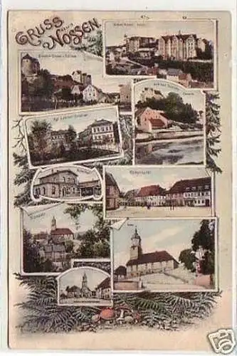 07712 Mehrbild Ak Gruß aus Nossen Bahnhof usw. 1913