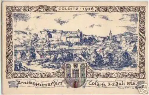 05809 Ak Zweites Heimatfest in Colditz Juli 1926