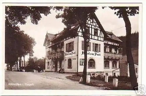 00290 Ak Wildenthal im Erzgeb. Hotel zu Post um 1940