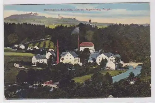 89059 Ak Dorfschellenberg Blick auf Augustusburg im Erzgebirge um 1910