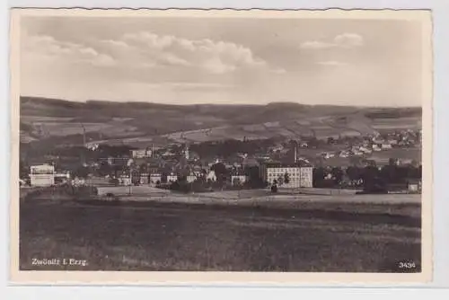 74604 Ak Zwönitz im Erzgebirge Totalansicht um 1939