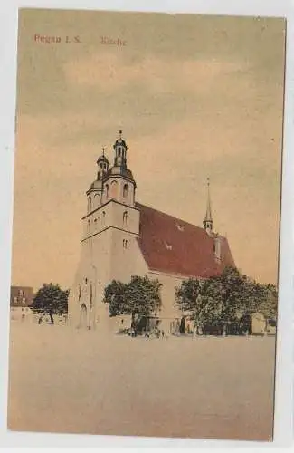 69028 Ak Pegau in Sachsen Kirche 1914