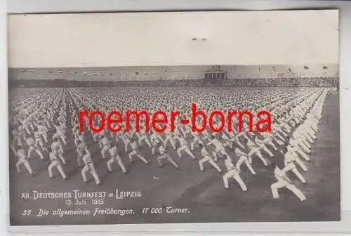 69674 Foto Ak XII. Deutsches Turnfest in Leipzig 1913 Die allg. Freiübungen