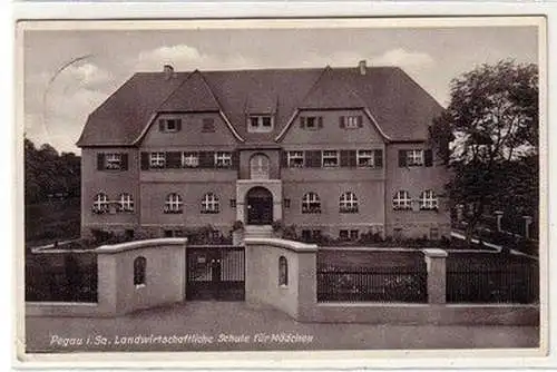 61322 Ak Pegau in Sachsen Landwirtschaftliche Schule für Mädchen 1937