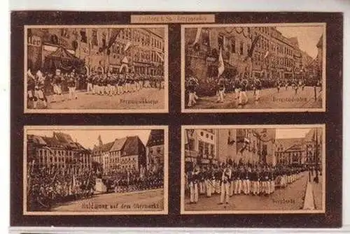 58600 Mehrbild Ak Freiberg in Sachsen Bergparaden 1912