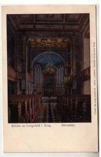 58773 Lunakarte Ak Kirche zu Lengefeld im Erzgebirge Altarplatz um 1910