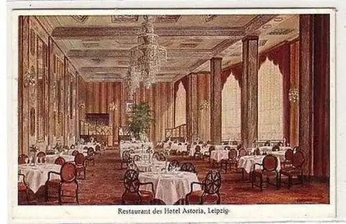 60709 Ak Leipzig Restaurant des Hotel Astoria um 1930