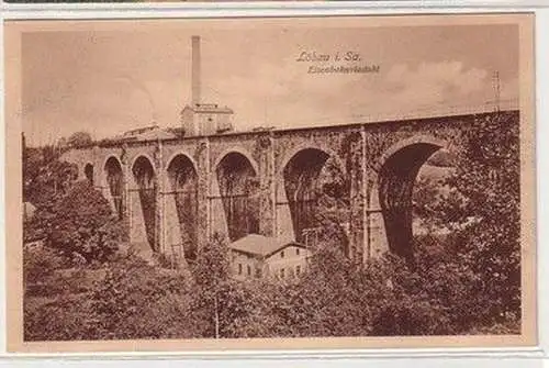 61452 Feldpost Ak Löbau in Sachsen Eisenbahnviadukt 1917