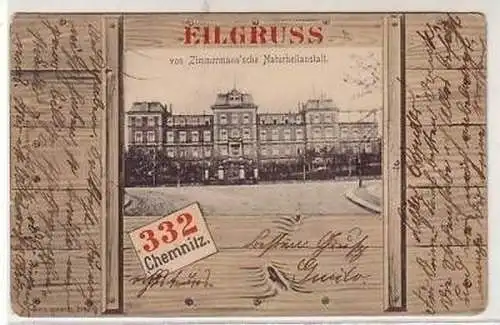 42255 Eilgruss Ak Chemnitz Naturheilanstalt 1906