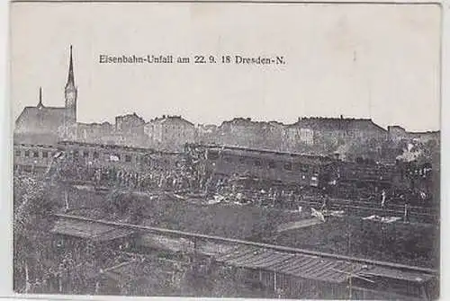 42429 Ak Eisenbahn-Unfall Dresden-N. am 22.9. 1918