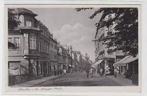 42883 Ak Glauchau in Sa. Leipziger Strasse um 1945