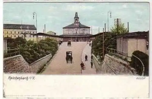 38941 Ak Reichenbach im Vogtland Bahnhof 1905