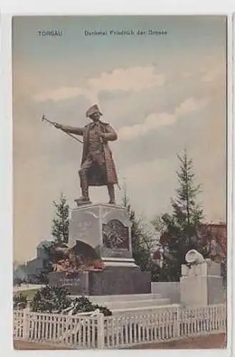 36709 Ak Torgau Denkmal Friedrich der Große um 1910