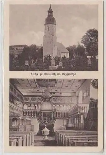 36417 Mehrbild Ak Kirche zu Clausnitz im Erzgeb. um 1920