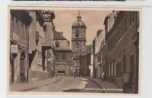 36387 Ak Lössnitz im Erzgebirge Marktstraße 1953