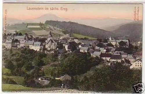 35481 Ak Lauemstein im Erzgebirge Totalansicht um 1910