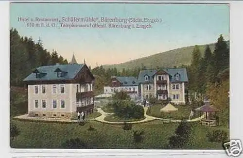 35589 Ak Bärenburg Hotel "Schäfermühle" 1917