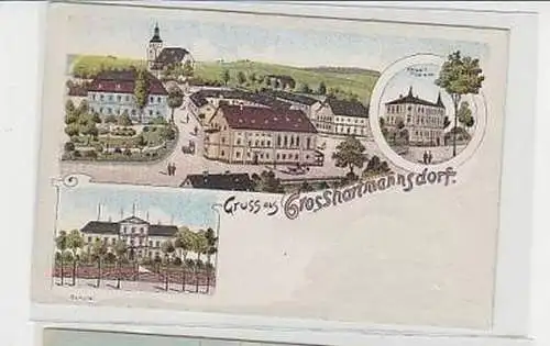 35158 Ak Lithographie Gruß aus Grosshartmannsdorf 1905