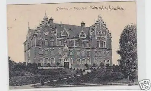 31709 Ak Grimma Realschule 1913