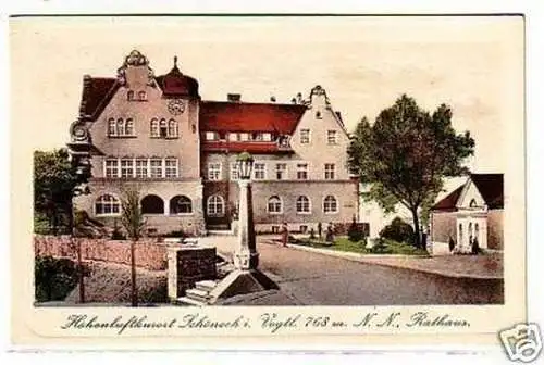 32075 Ak Schöneck im Vogtland Rathaus um 1930