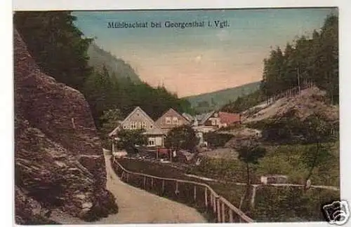 31571 Ak Mühlbachtal bei Georgenthal im Vogtland 1911