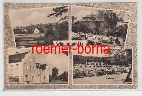 31942 Mehrbild Ak Schmannewitz (Kr. Oschatz) Konsum-Gaststätte usw. um 1960