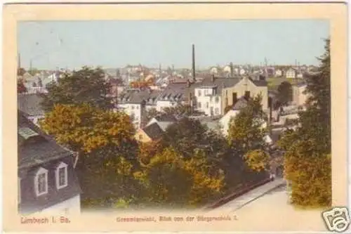 26306 Ak Limbach Blick von der Bürgerschule 1913