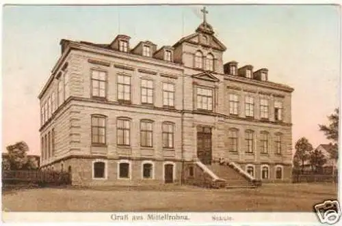 28294 Ak Gruß aus Mittelfrohne Schule 1927