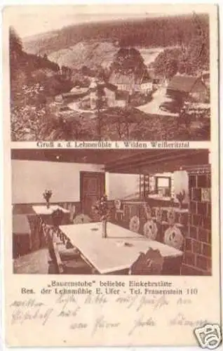 25461 Ak Gruß a.d. Lehnmühle i. Weißeritztal 1929